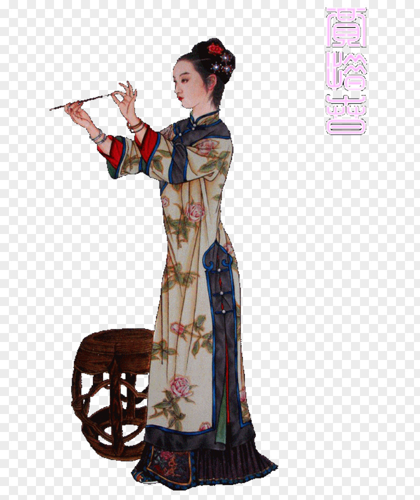 China Dream Of The Red Chamber 趙成伟清装红楼梦人物画 Water Margin PNG