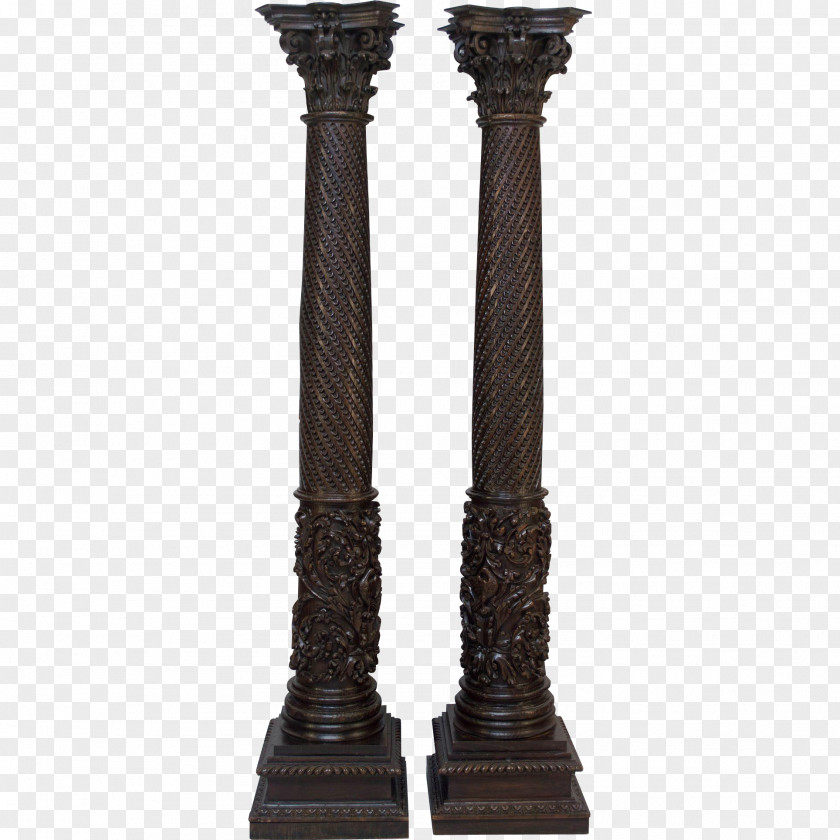 Column Trajan's 18th Century Pedestal Garden Ornament PNG