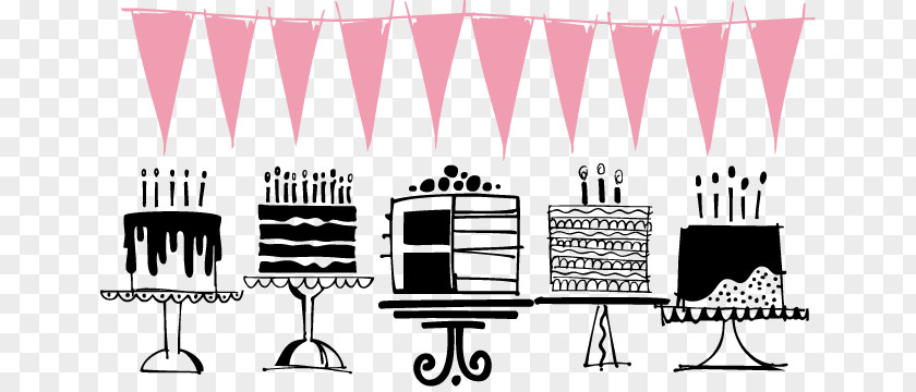 Doodle Lines Birthday Pattern PNG