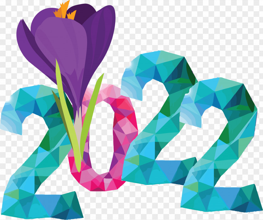 Happy New Year 2022 Modern Design Template PNG