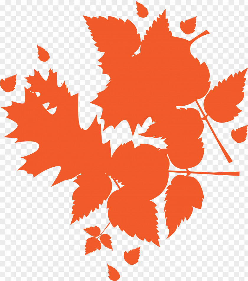 Orange Simple Maple Leaves Leaf Clip Art PNG