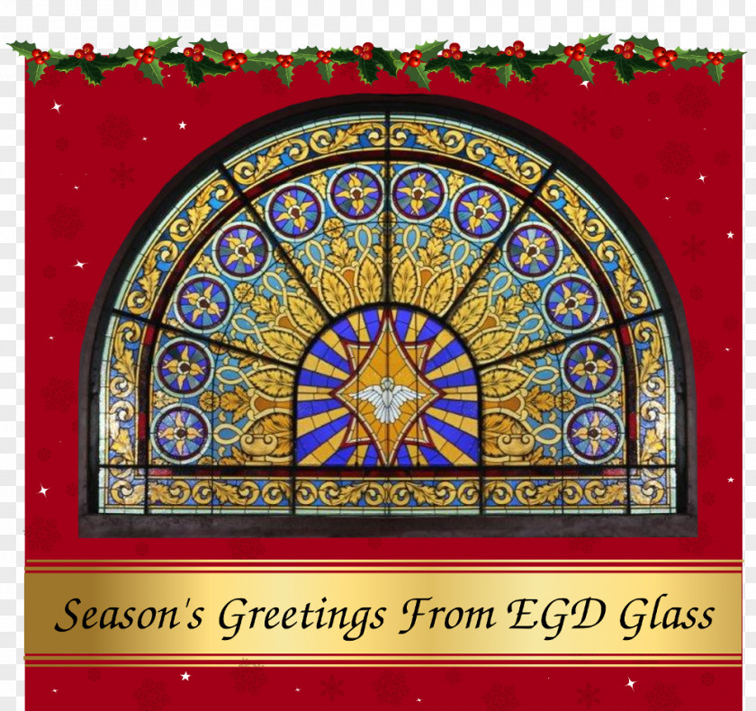 Season Greetings Conservation And Restoration Of Stained Glass Window Material PNG