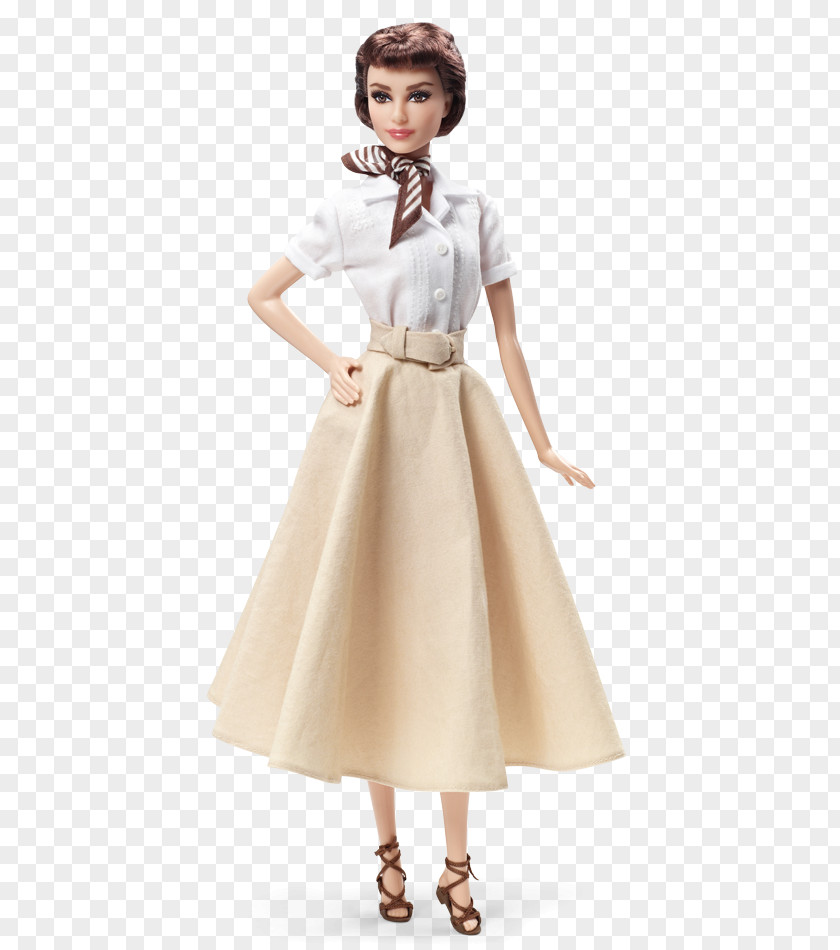 Audrey Hepburn Roman Holiday Barbie Doll Toy PNG