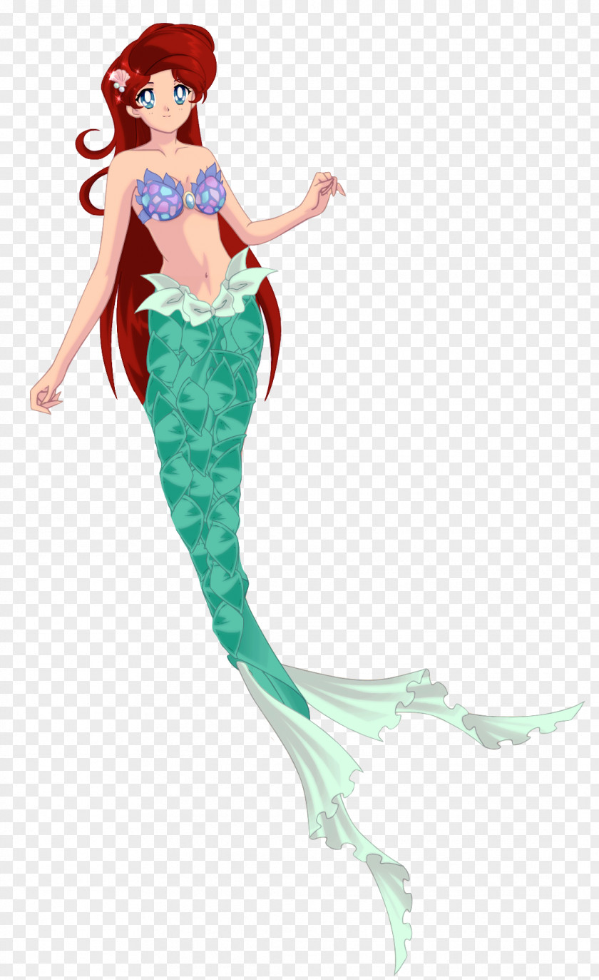 Mermaid Costume Design Illustration Figurine PNG