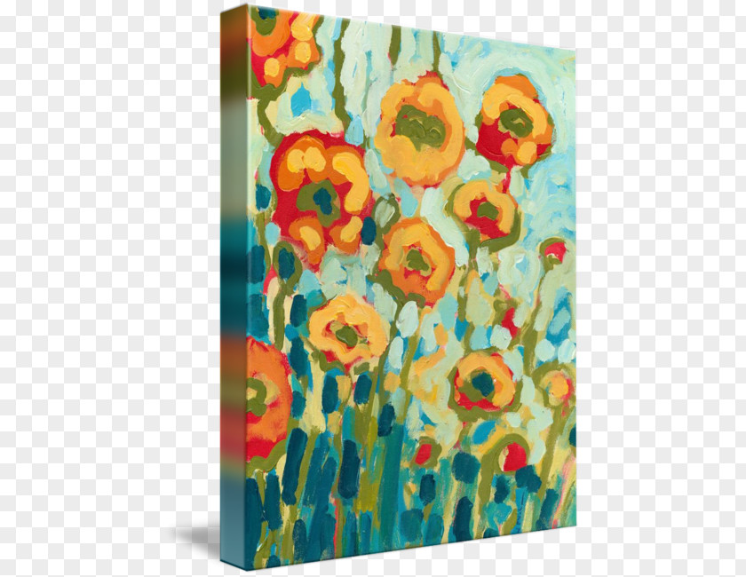 California Poppy Floral Design Poppies Canvas Print Painting PNG