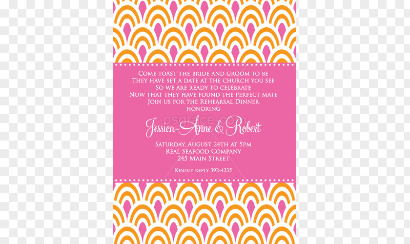 Dinner Invitation Pink M Line RTV Party Font PNG