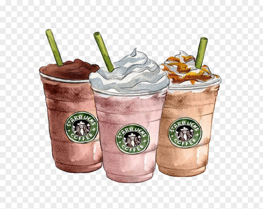 Ice Cream Latte Coffee Starbucks Cafe Clip Art PNG
