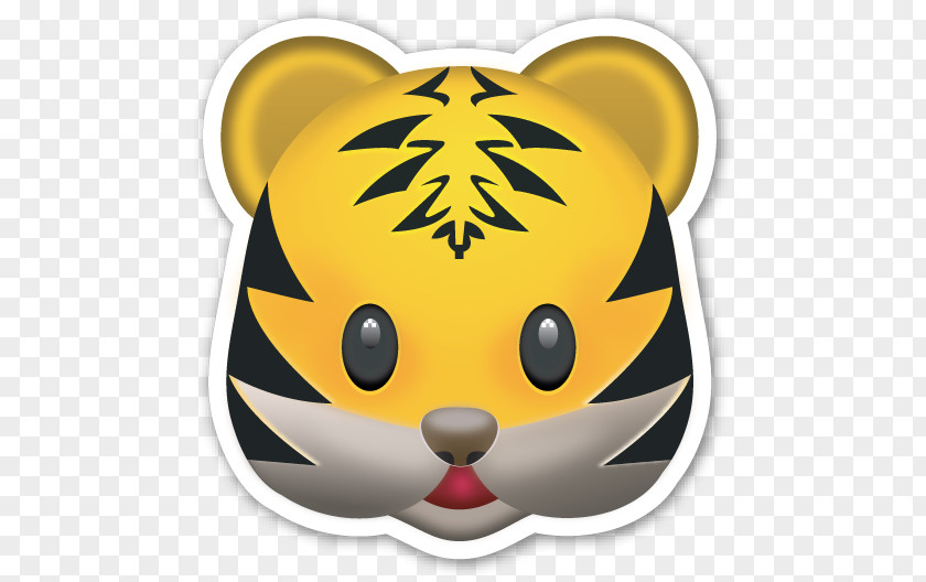 Lion Face Emoji Tiger Text Messaging Emoticon Sticker PNG