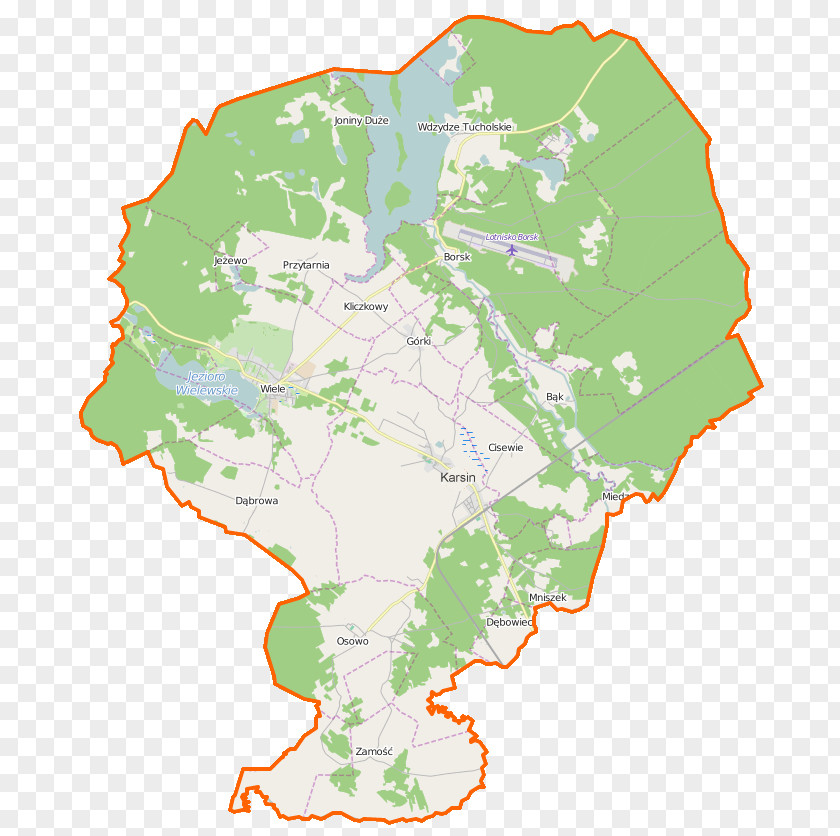 Map Karsin Gmina Brusy Kościerzyna Locator PNG