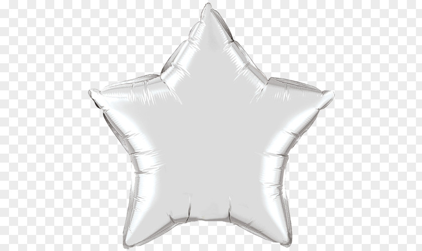 Silver Star Mylar Balloon Party Birthday Color PNG