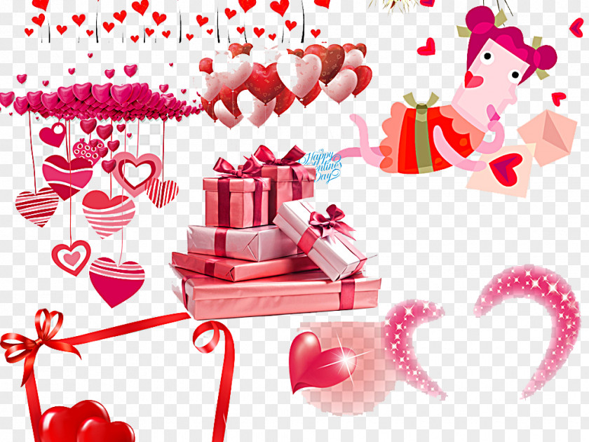 A Bunch Of Gifts Gift Valentine's Day Gratis PNG
