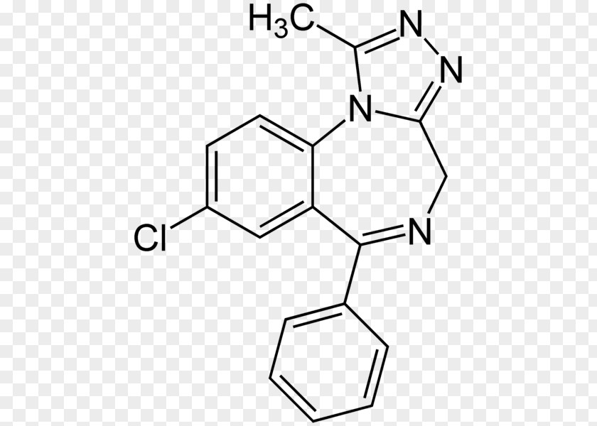 Alprazolam Chemical Structure Substance Structural Formula PNG structure substance formula, others clipart PNG