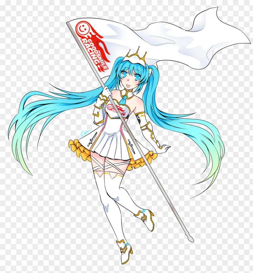 Hatsune Miku Line Art Legendary Creature PNG