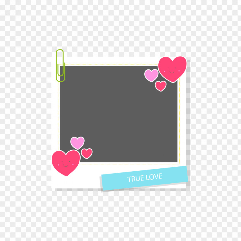 Red Heart-shaped Photo Frame Area Rectangle Brand Heart Pattern PNG