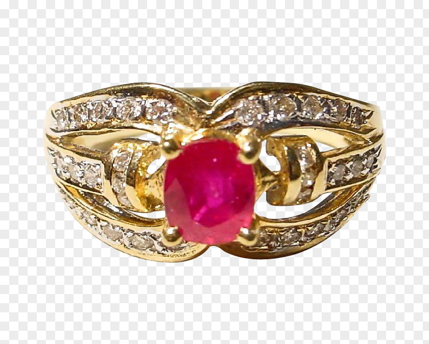 Ruby Ring Bracelet Colored Gold Diamond PNG