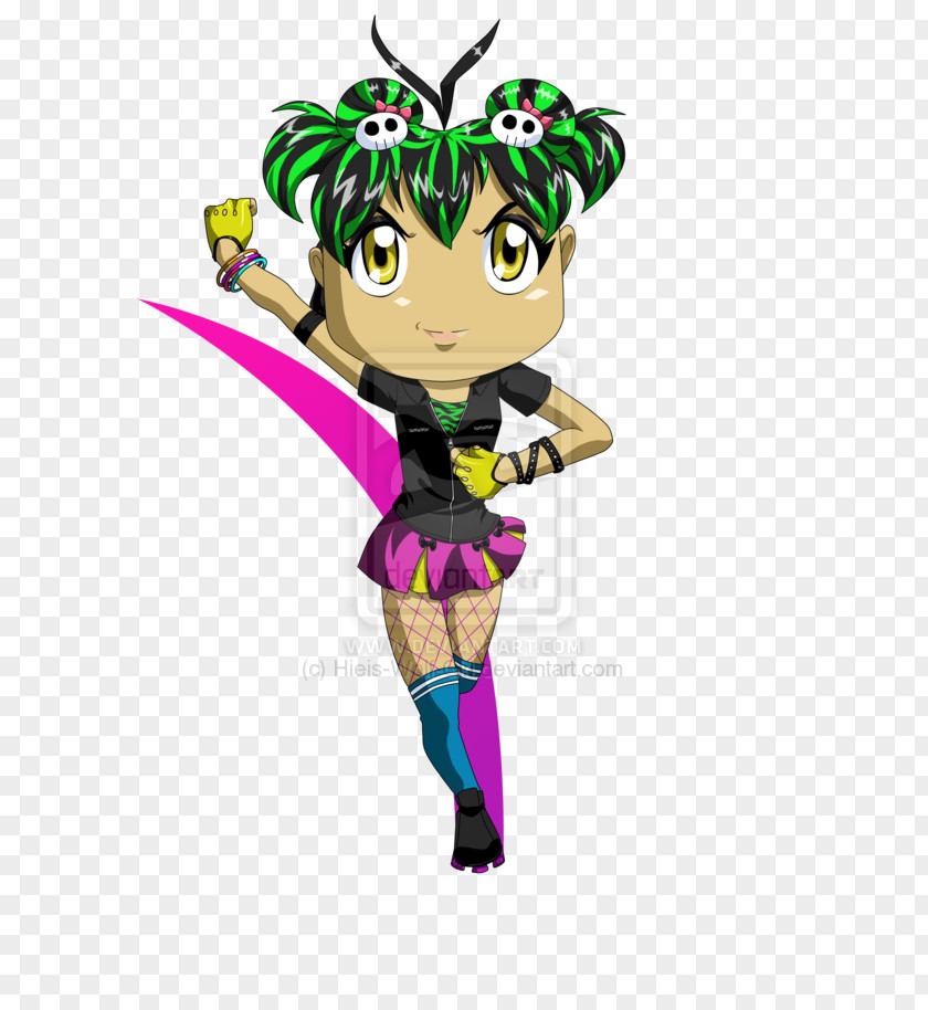 Skate Or Die Fairy Mascot Clip Art PNG