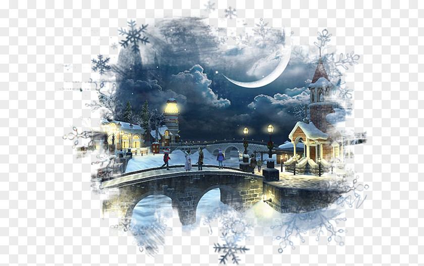 Snow Desktop Wallpaper Village Screensaver PNG