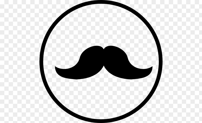 Symbol Blackandwhite Moustache PNG