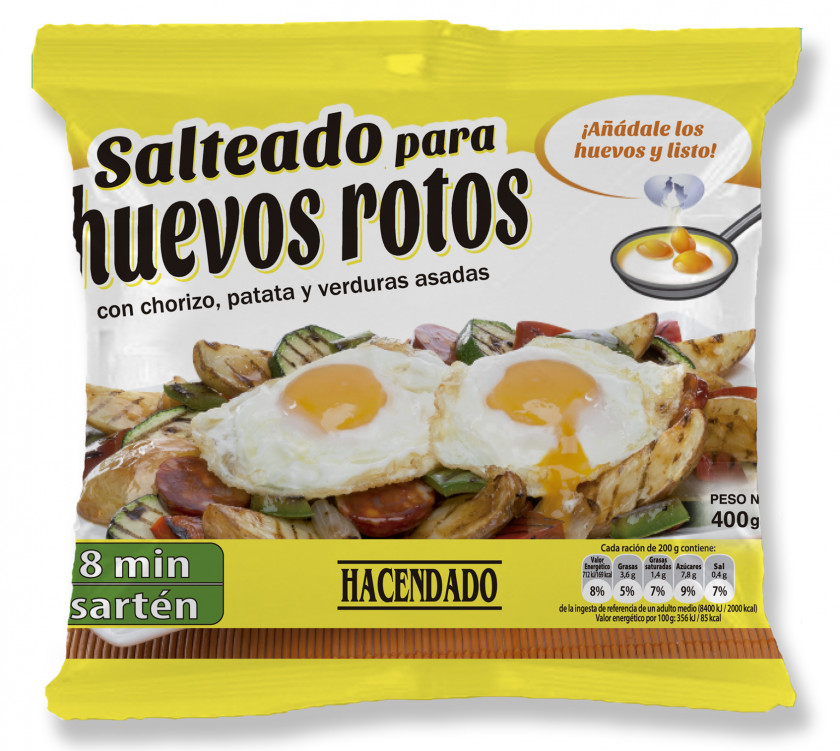 Breakfast Vegetarian Cuisine Scrambled Eggs Huevos Estrellados Mercadona PNG