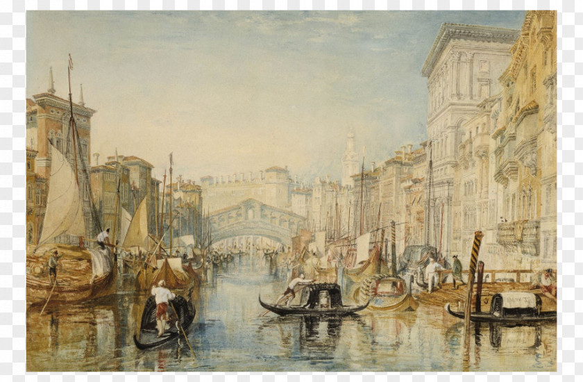 Painting Watercolor National Gallery Venice: The Dogana And San Giorgio Maggiore PNG