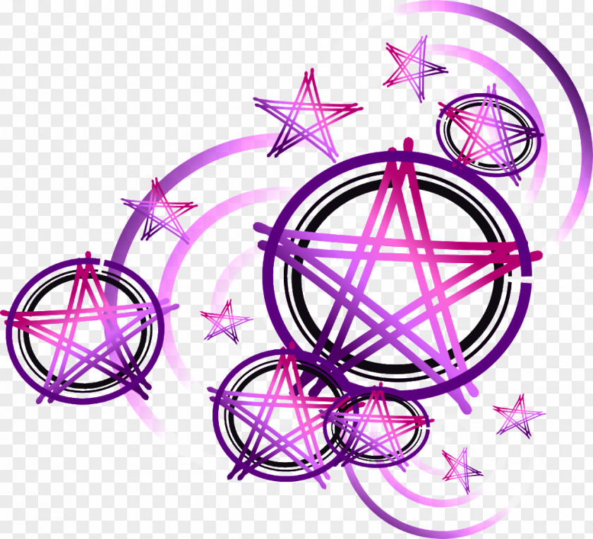 Purple Star Pentagram Pentacle Magenta Symbol PNG