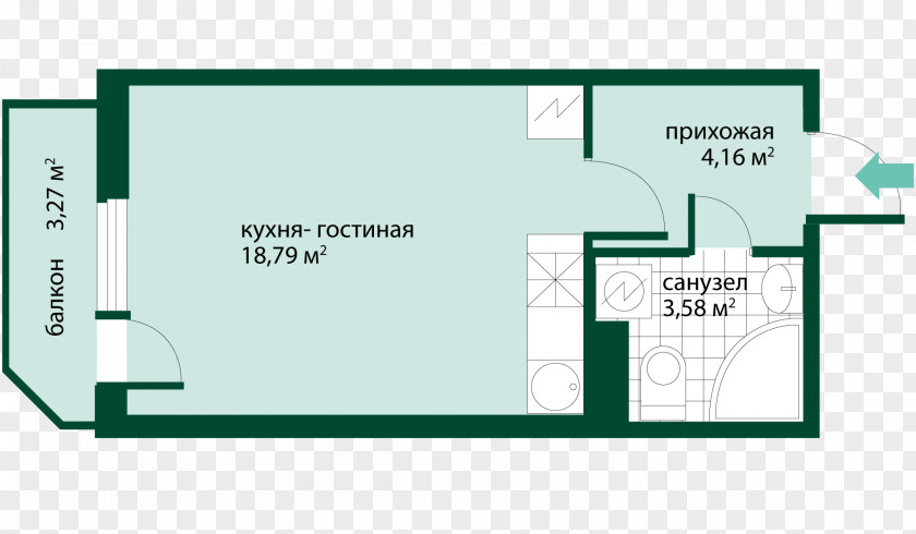 Apartment Studio Privokzal'naya Ploshchad' Bedroom Novoye Devyatkino PNG