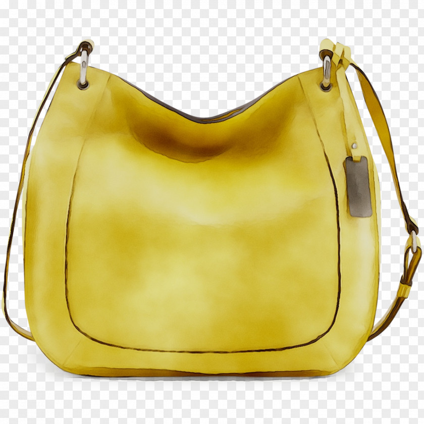 Hobo Bag Shoulder M Leather Yellow PNG