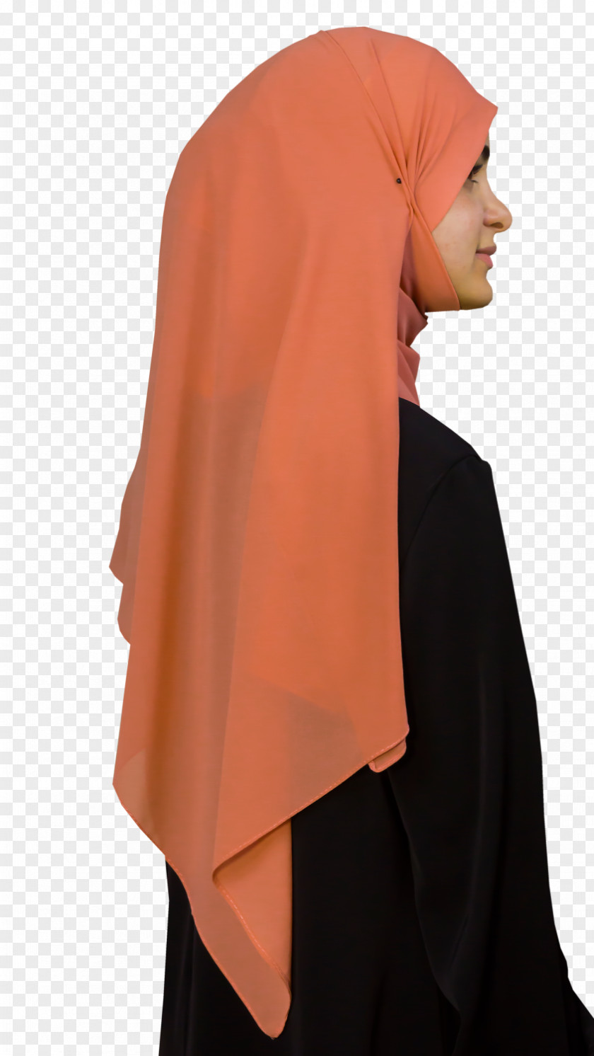 Chiffon Shoulder Outerwear Silk Peach PNG