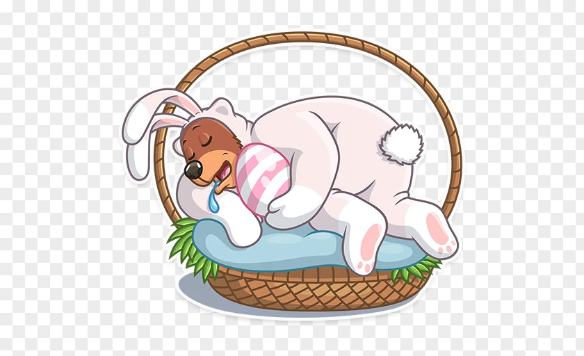 Easter Bear Dog Telegram Clip Art PNG