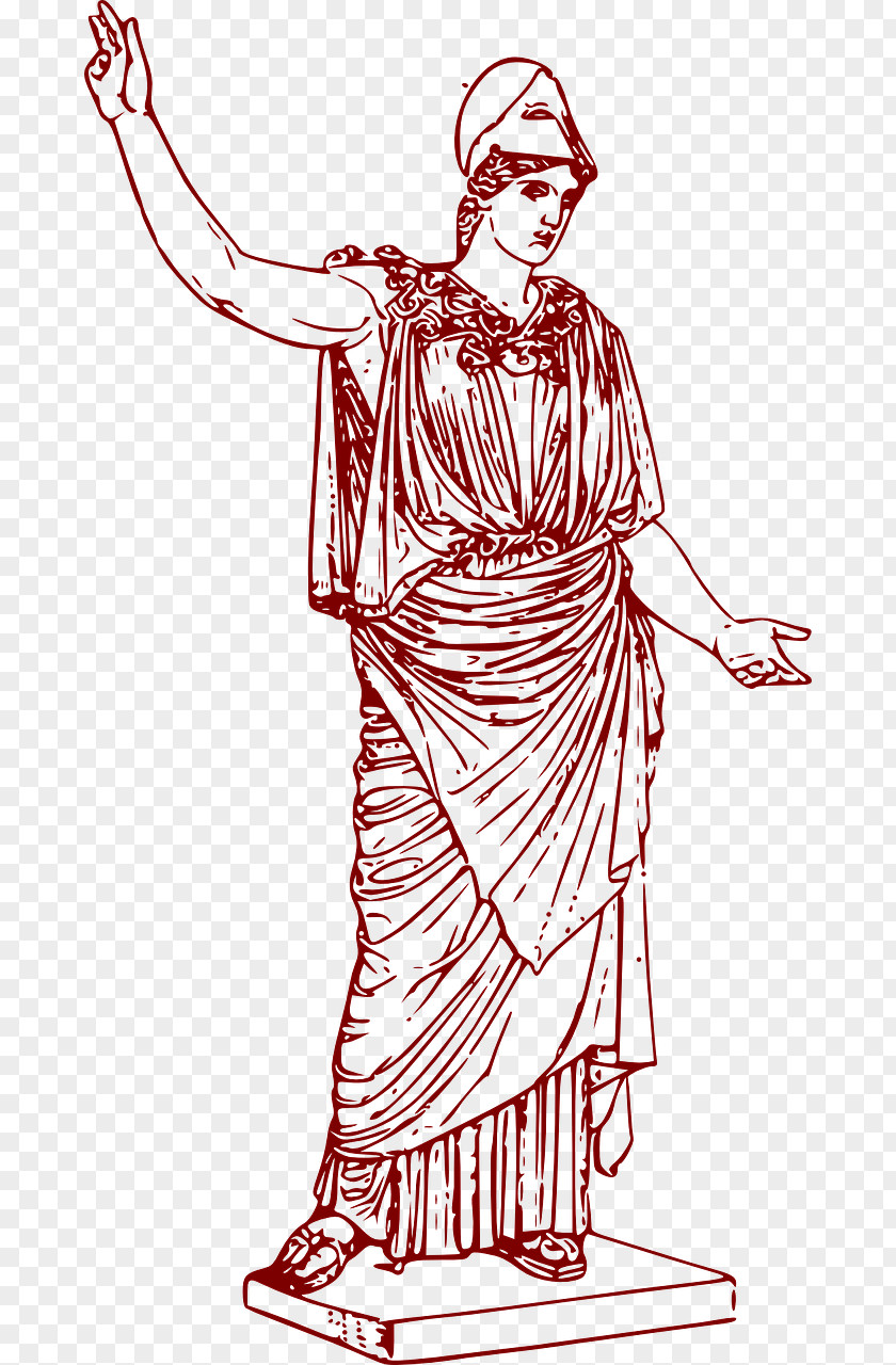 Goddess Athena Parthenos Hera Artemis Classical Greece PNG