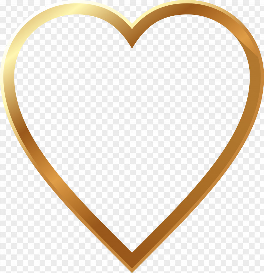 Gold Heart Mother's Day Happiness Smile Love PNG