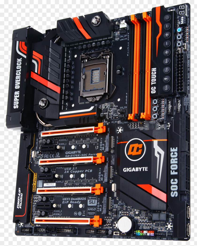 Motherboard Gigabyte Technology LGA 1151 ATX GIGABYTE GA-Z170X-SOC FORCE PNG