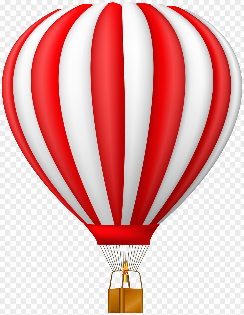 Red Hot Air Balloon Transparent Clip Art PNG