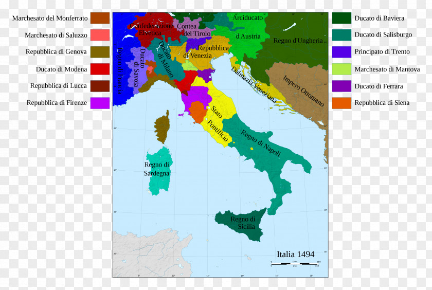 Topo Italy Spain France Italian Wars Renaissance PNG