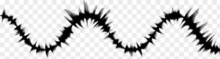 Sound Wave Black And White Monochrome Line Art PNG