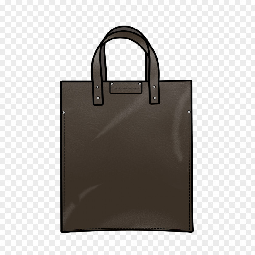Black Zipper Portfolio Tote Bag Leather Product Design PNG
