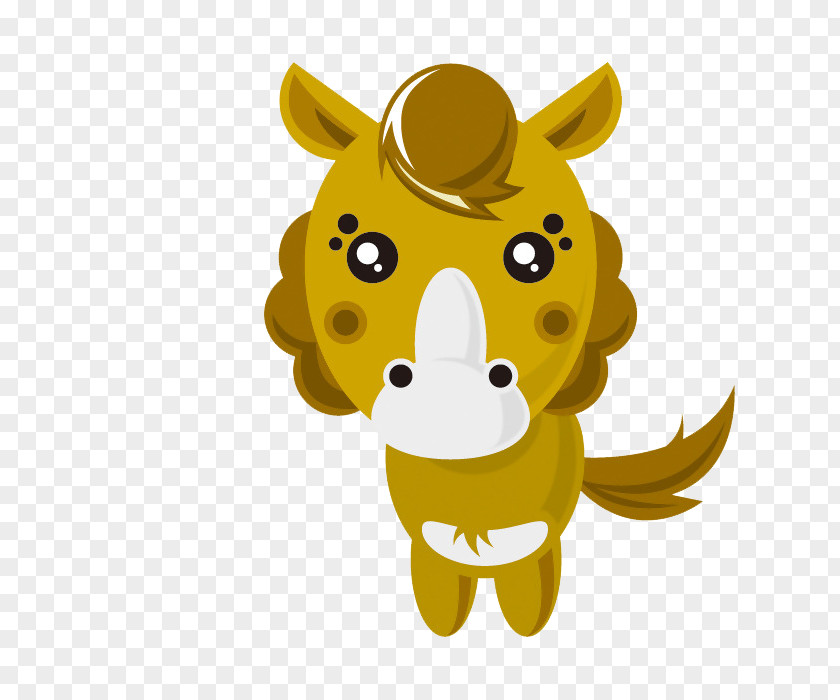 Cartoon Cute Little Donkey Horse Chinese Zodiac Computer File PNG
