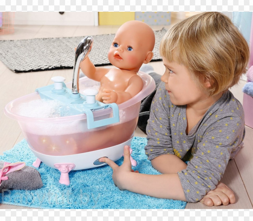Bathtub Baby Born Interactive Doll Refinishing Infant PNG