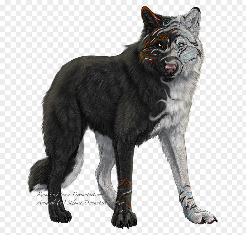 Furry Wolf Arctic Black German Shepherd Werewolf Art PNG