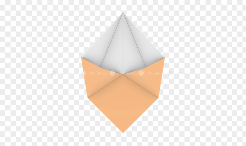 Half Fold Triangle Origami PNG