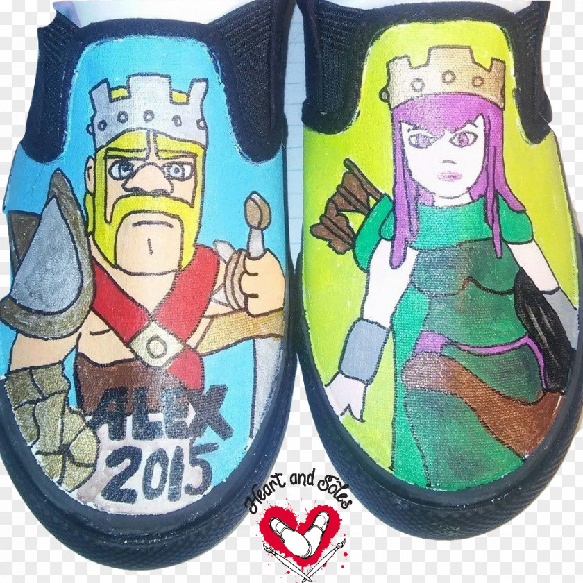Hand Painted Shoe Slipper Clash Of Clans Footwear Converse PNG