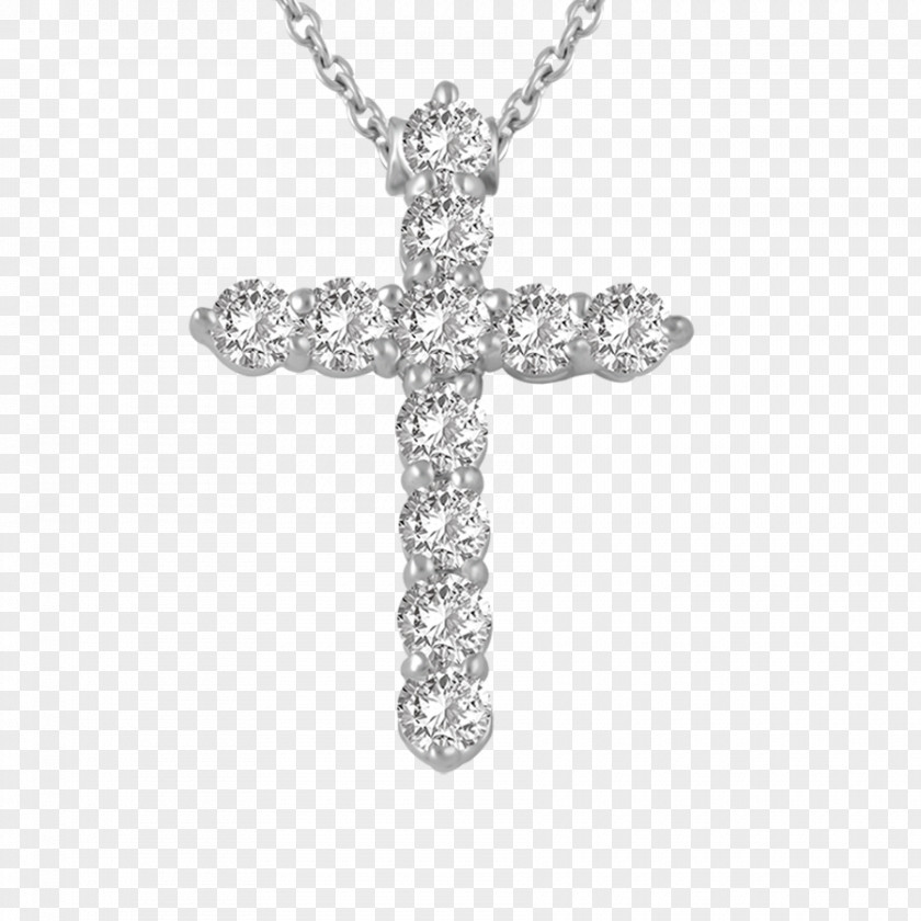 Necklace Charms & Pendants Cross Earring Cubic Zirconia PNG
