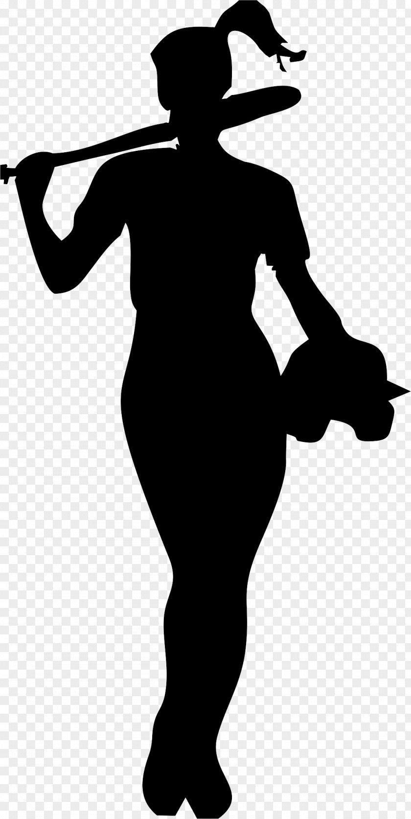 Baseball Batting Silhouette Woman Clip Art PNG