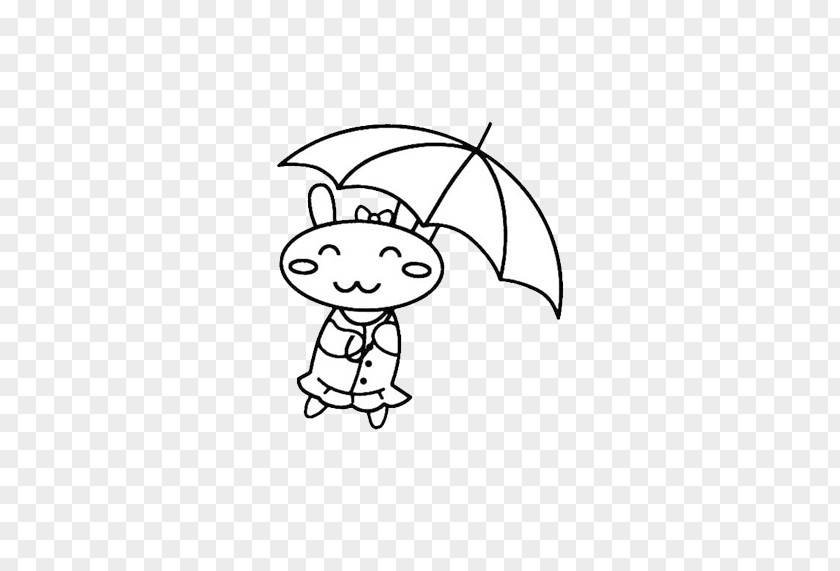 Umbrella Cartoon Chinese Zodiac Mu1ef9 Thuu1eadt Rabbit Child PNG