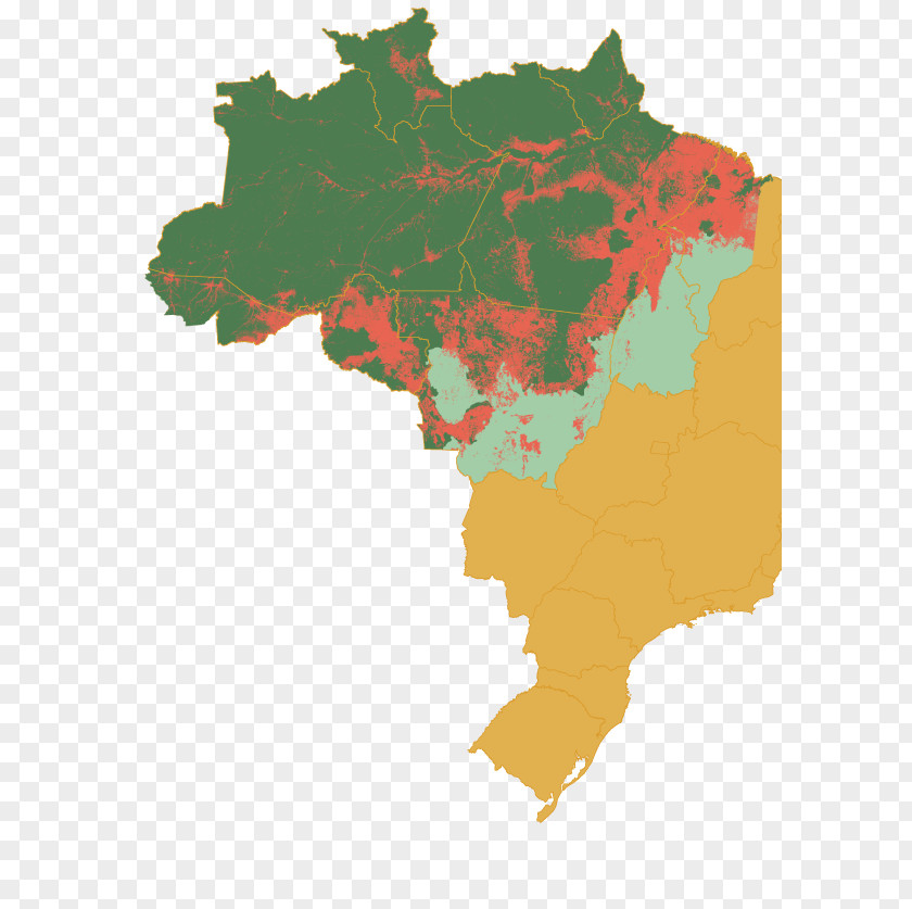 Map Regions Of Brazil Stock Photography PNG