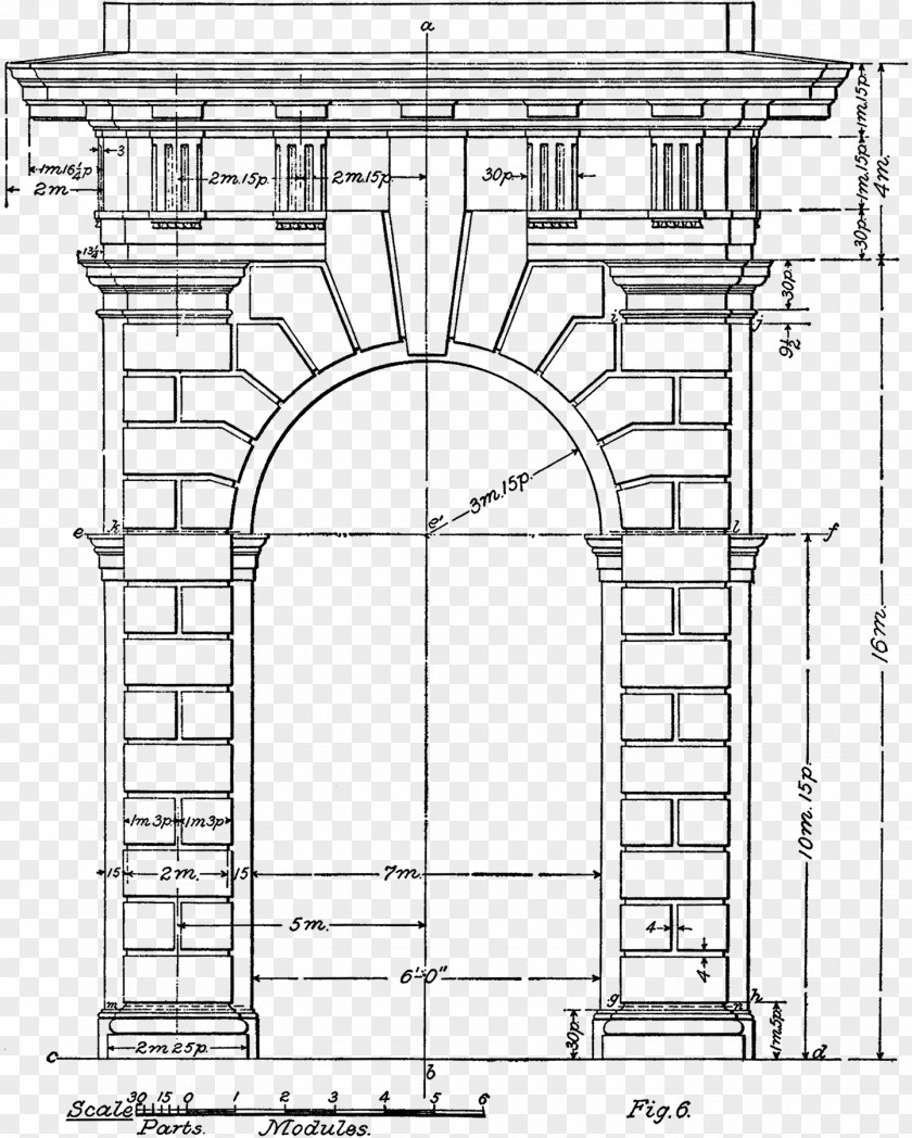 Design Technical Drawing Architecture Facade PNG