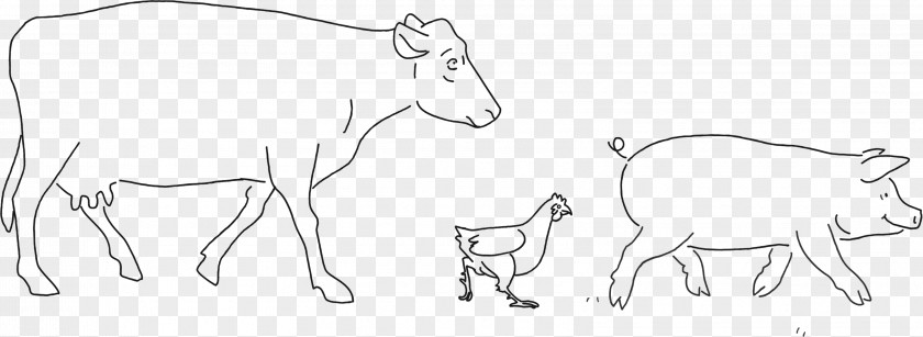 Goat Cattle Mammal Sketch Horse PNG