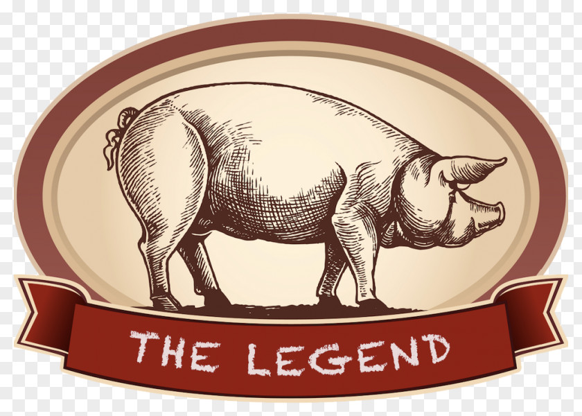 Pig Domestic Roast Label PNG