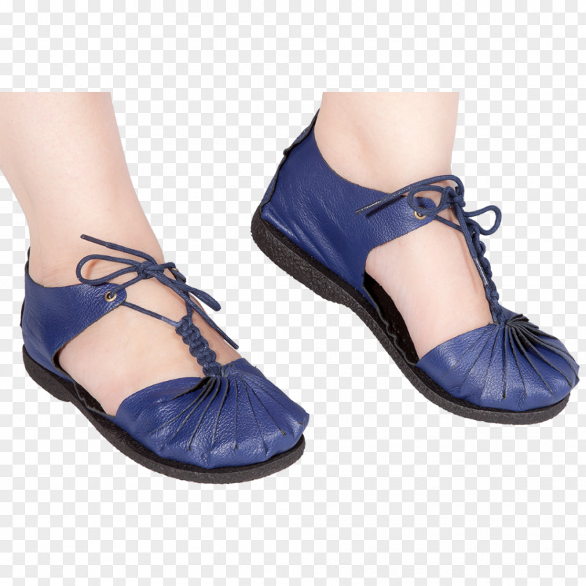 Sandal Shoe Blue Leather Clothing PNG