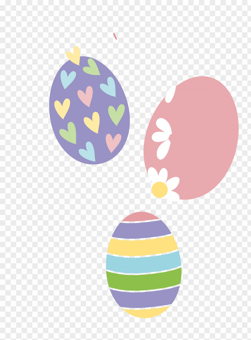 Vector Color Easter Eggs Three Chicken Euclidean Illustration PNG